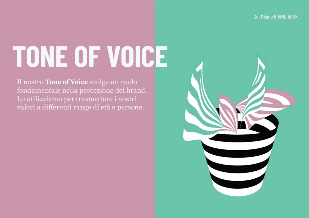 Slide per la definizione del tone of voice di GinMilano